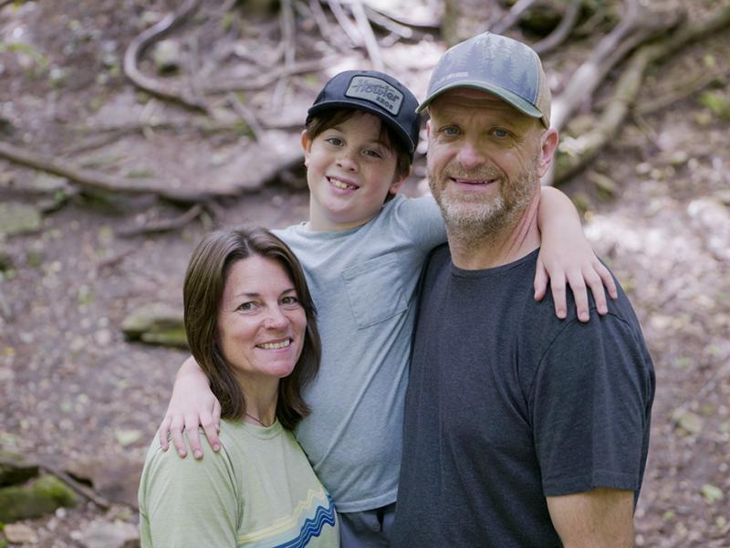 Joni with her husband and son.