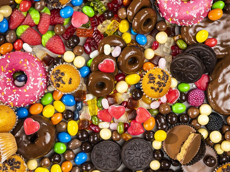 fatty sugary food