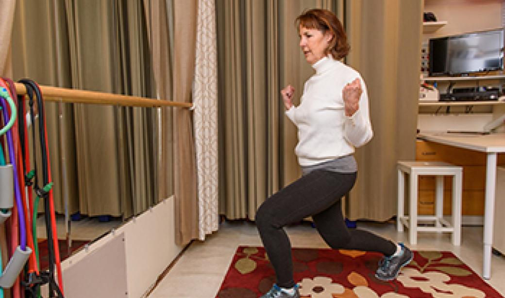 Woman stretching