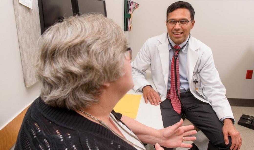 Kumar with patient