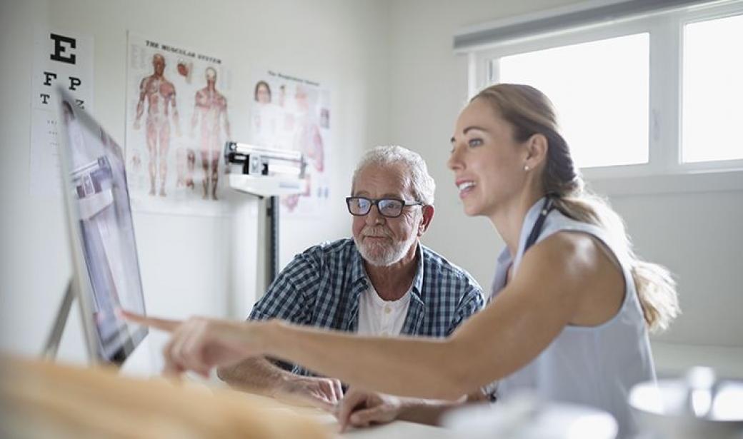 Doctor patient discussion