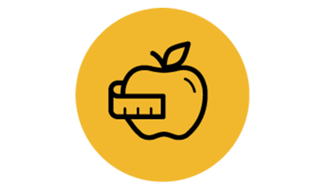 icon of apple and ruler