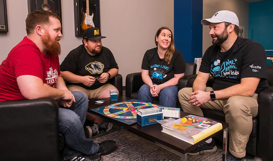 Veterans United Home Loans employees play games for chairty