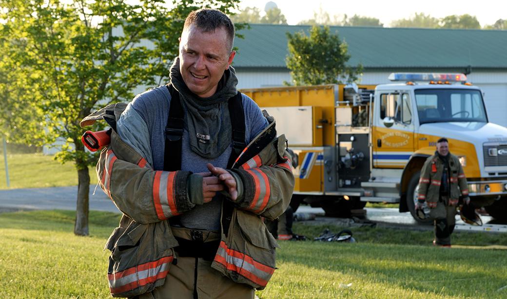 Chris Wilhelm, MD and volunteer firefighter