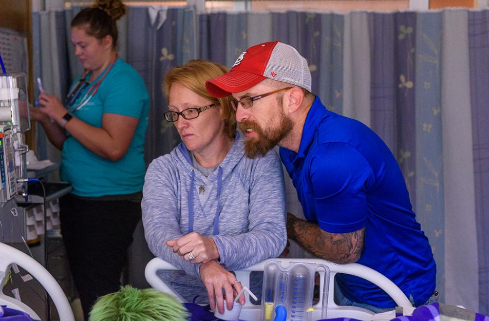 parents in hospital room