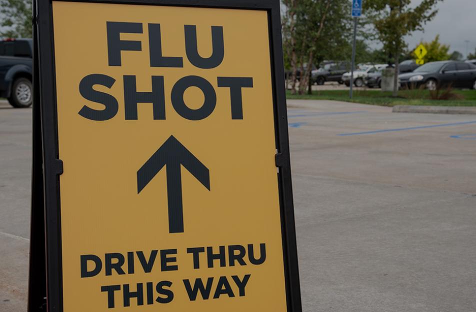 Flu Shot sign