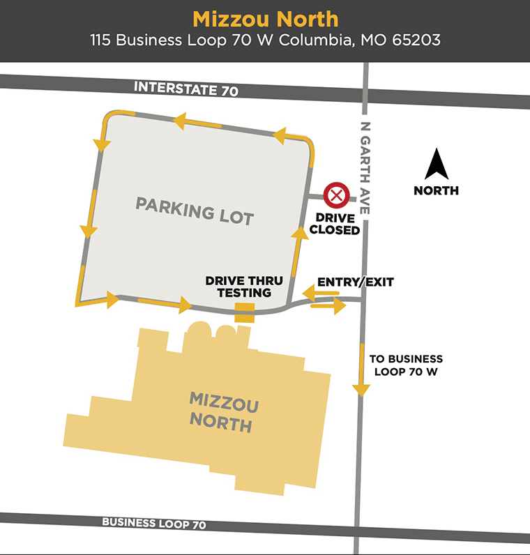 Photo map of Mizzou North