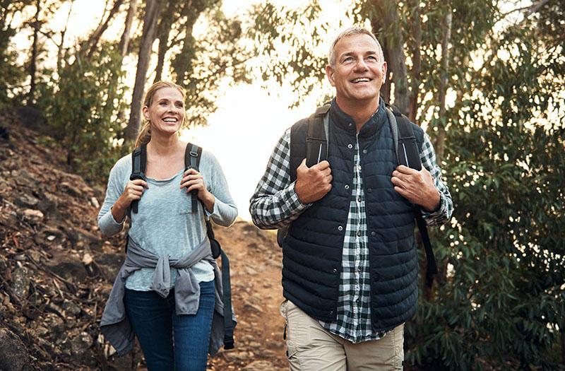 Photo of couple hiking